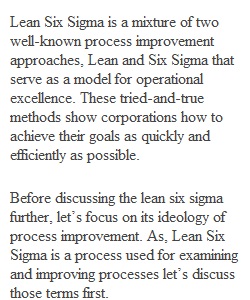 Discussion Thread Solutions that Incorporate Lean Six Sigma